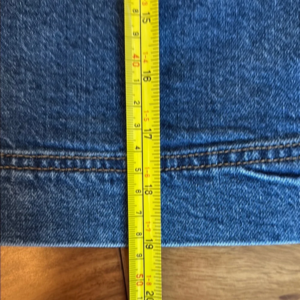 LOFT Blue Mini Denim Skirt - Picture 6 of 7